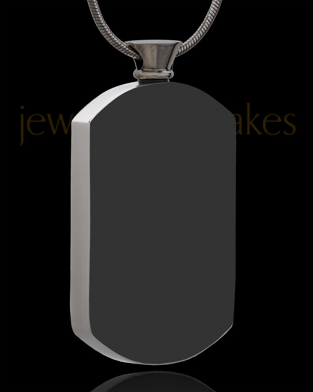 Black Stunning Stainless Rectangle Cremation Keepsake