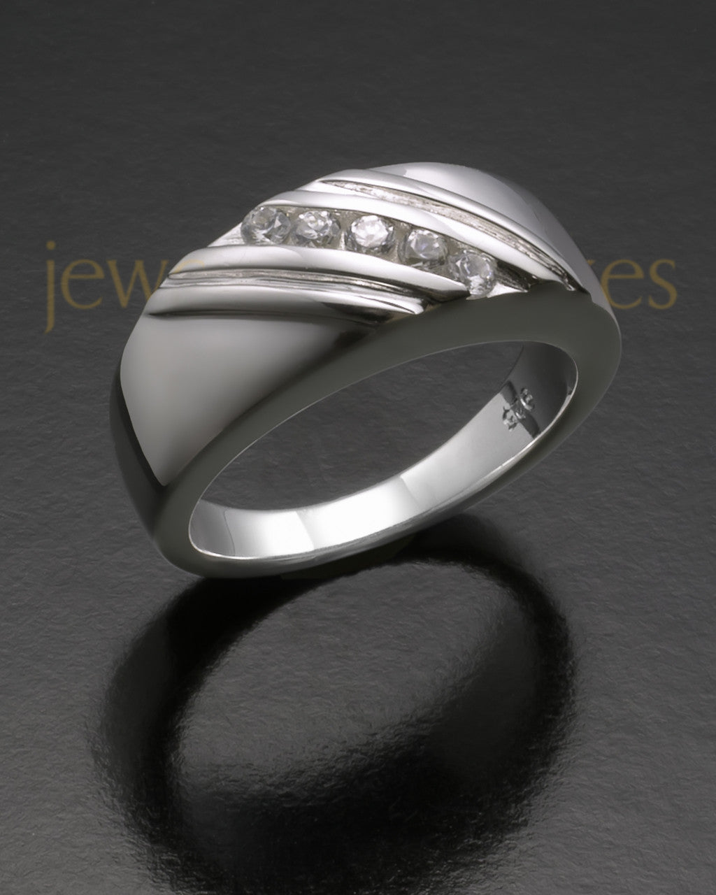 Ladies White Gold Tender Cremation Ring