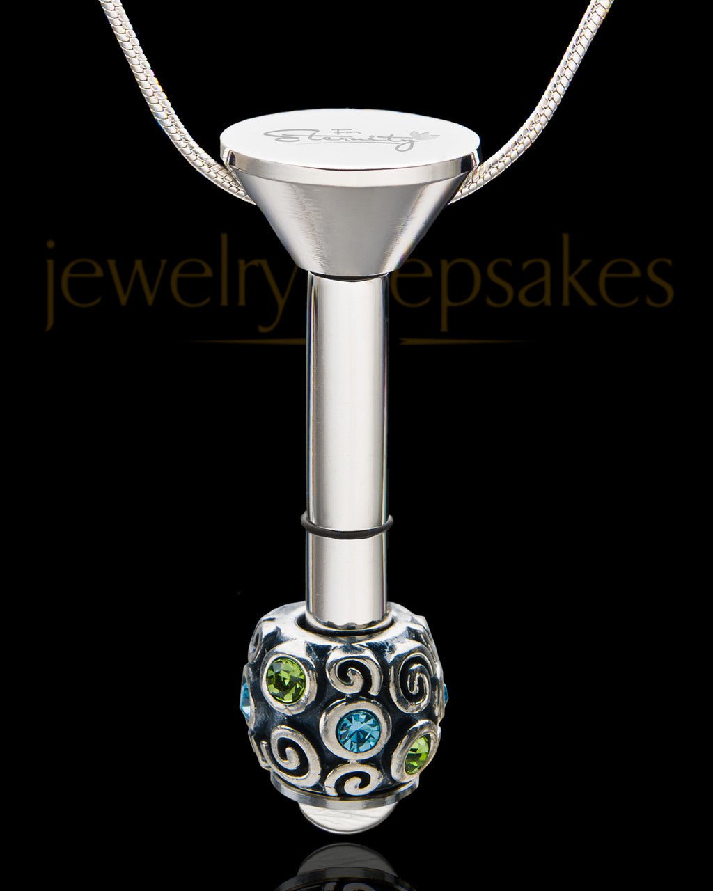 Stainless Steel Millenium Cremation Pendant with Trusting Charm