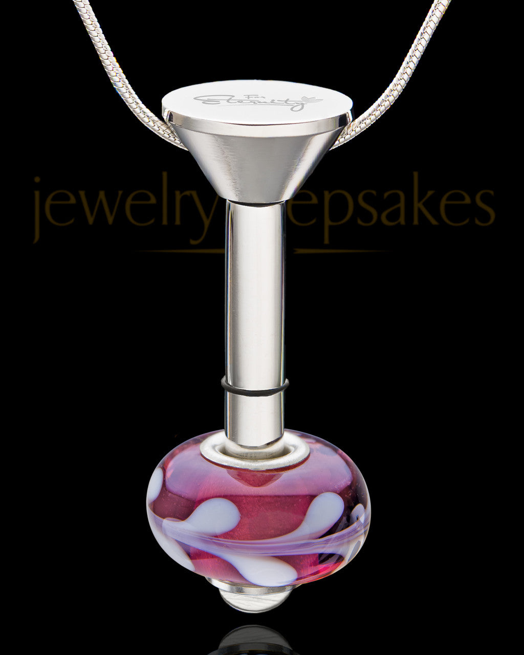 Stainless Millenium Cremation Pendant with Charmed Charm