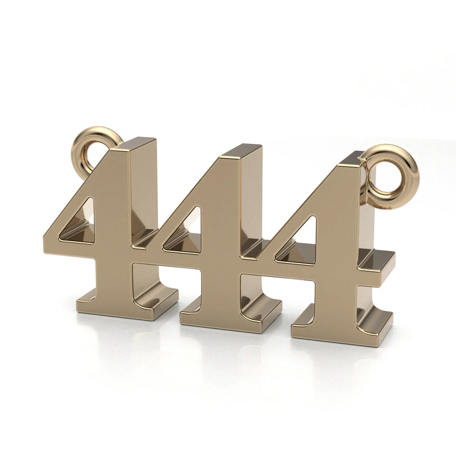 Custom 14K Gold '444' Permanently Sealed Pendant