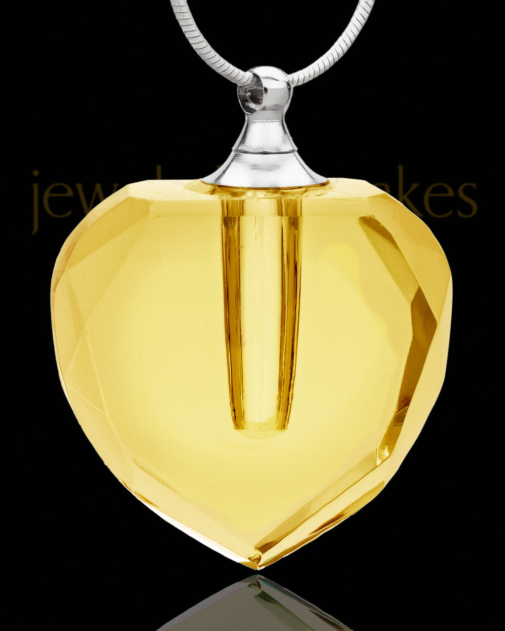 Keepsake Jewelry Golden Kind Heart Glass Locket
