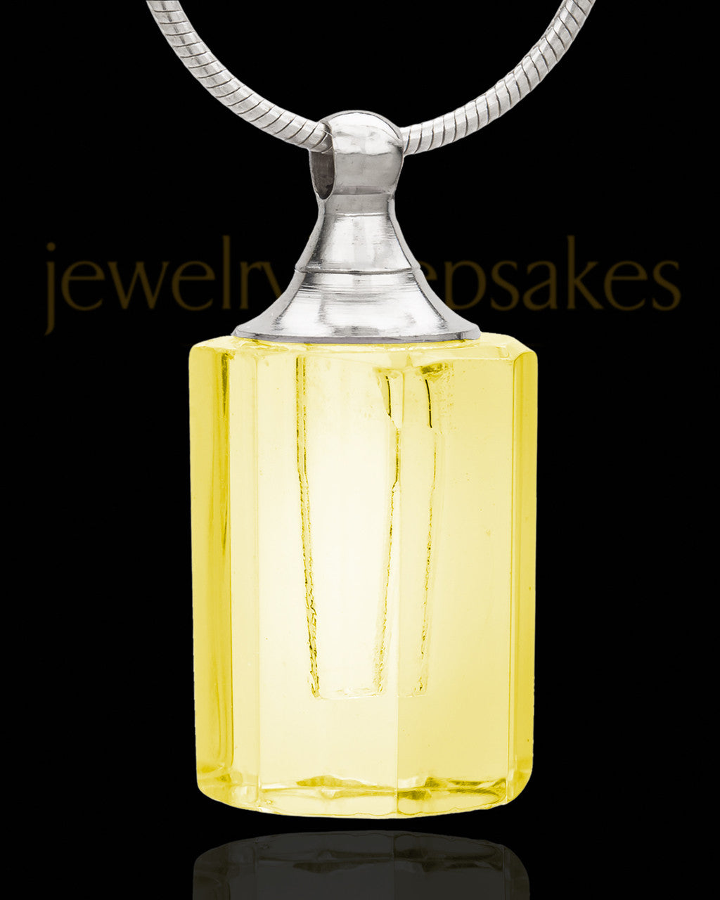 Remembrance Jewelry Yellow Sweetheart Glass Locket