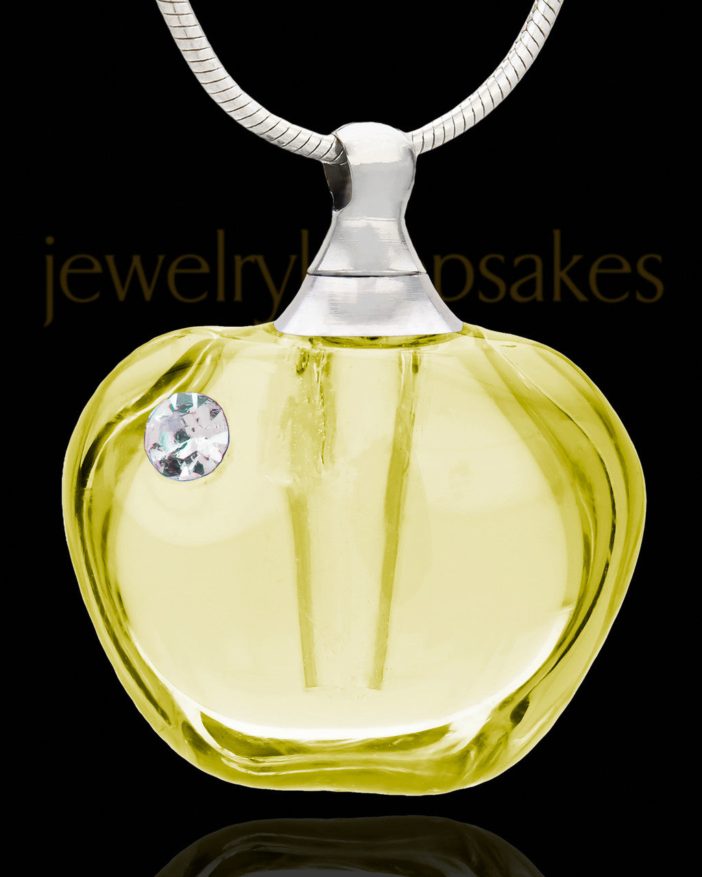 Ash Keepsake Yellow Allure Glass Locket