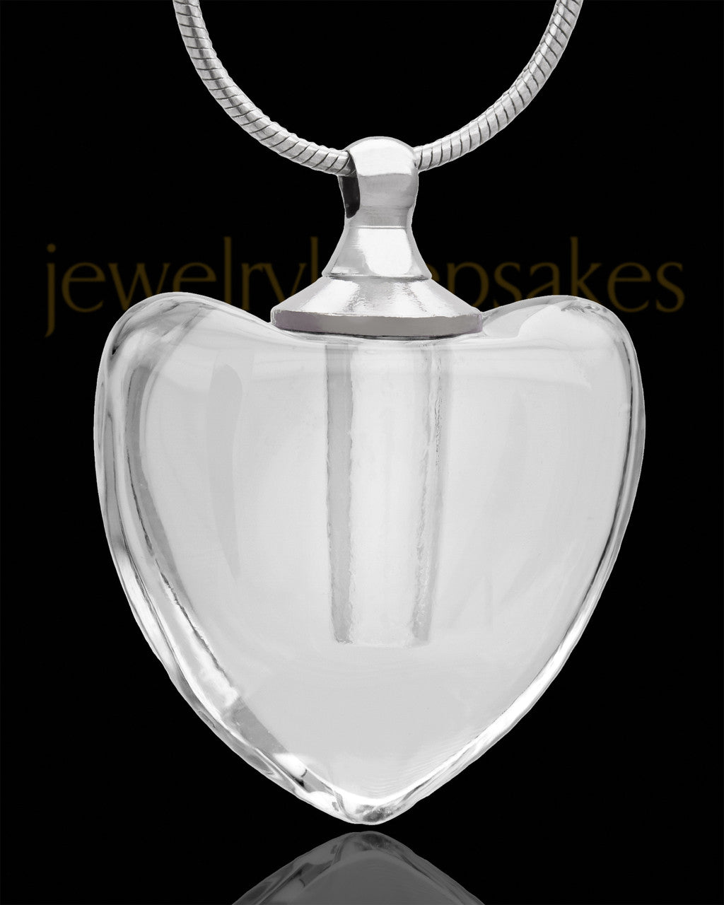 Necklace Urn Pristine Heart Glass Locket
