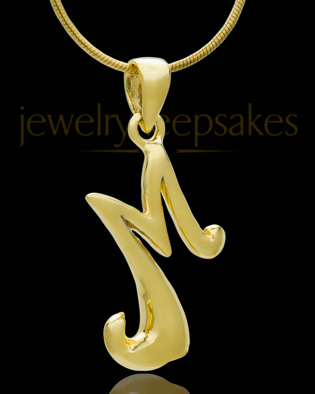 Gold Plated "M" Keepsake Jewelry