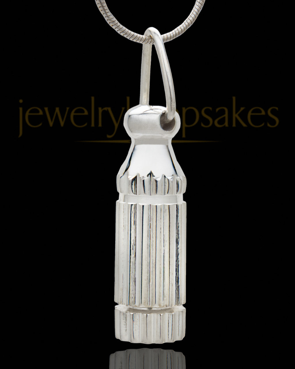 Cremation Charm Silver Plated Grand Cylinder - Eternity Collection