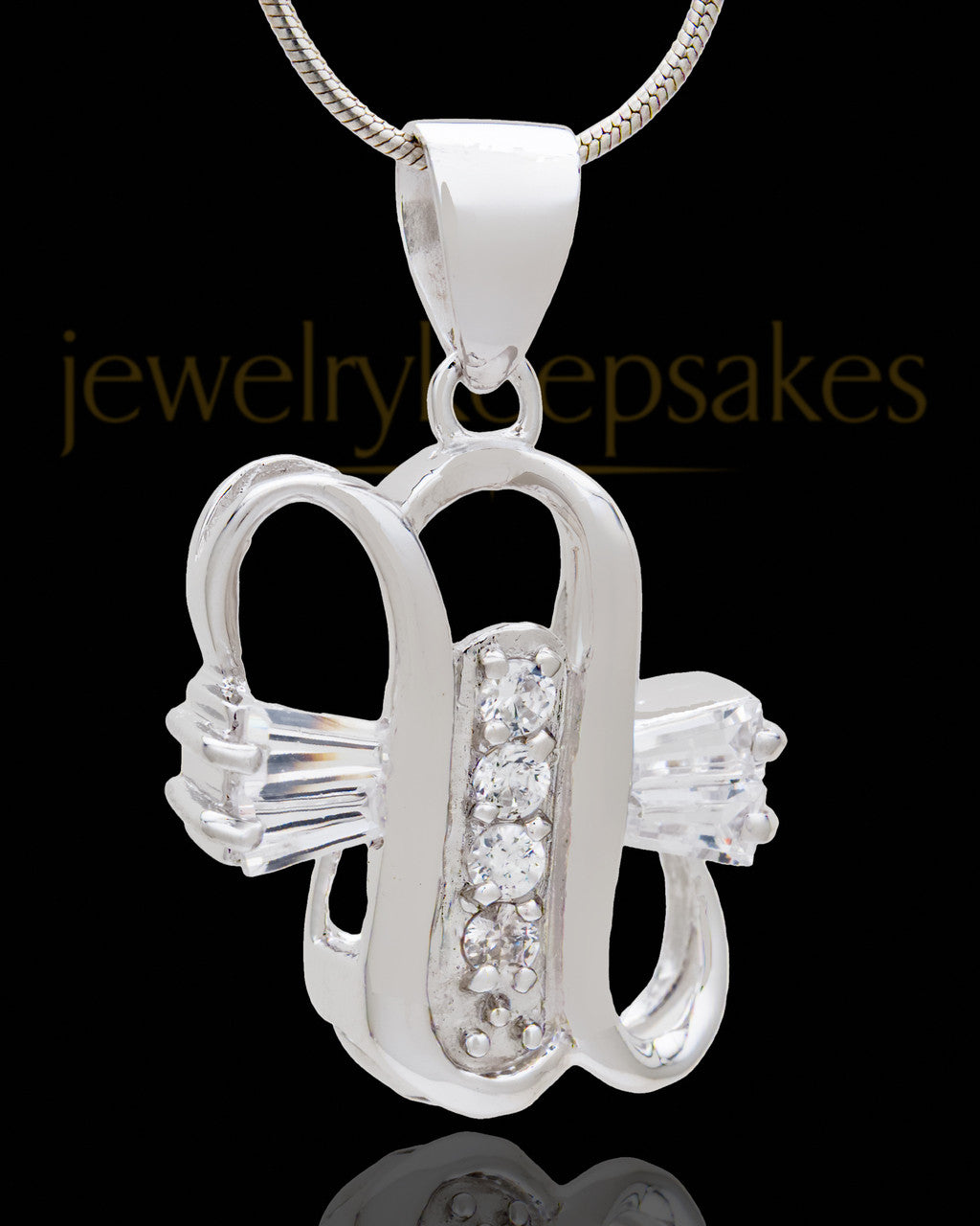 Silver Plated Expressions Cremation Urn Pendant