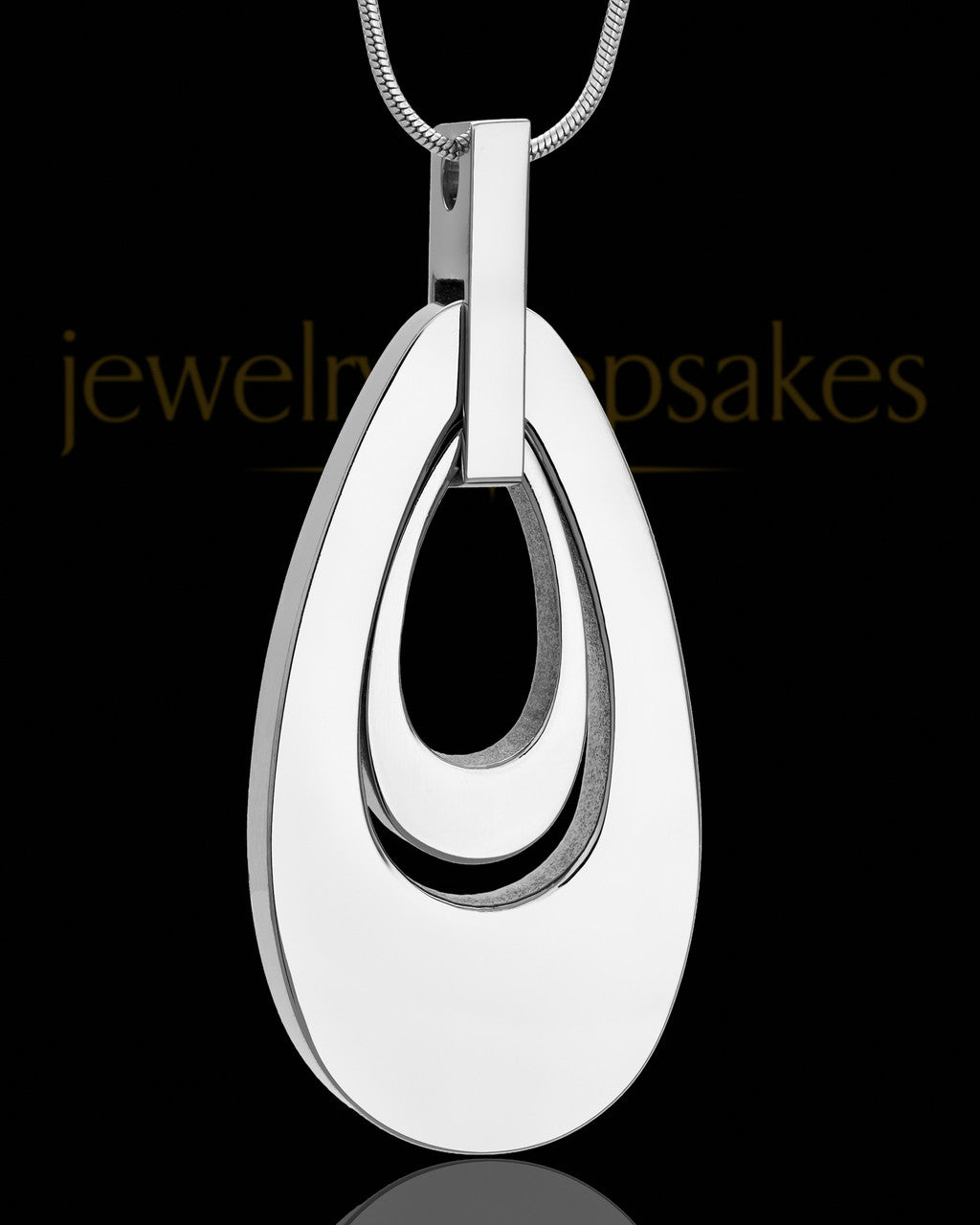 Stainless Elegant Teardrop Cremation Keepsake