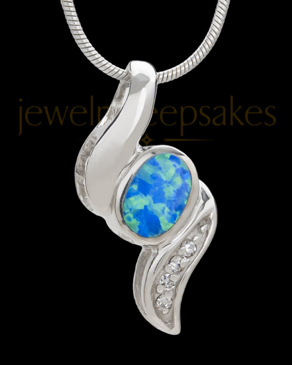 Silver Plated Trickle Cremation Urn Pendant