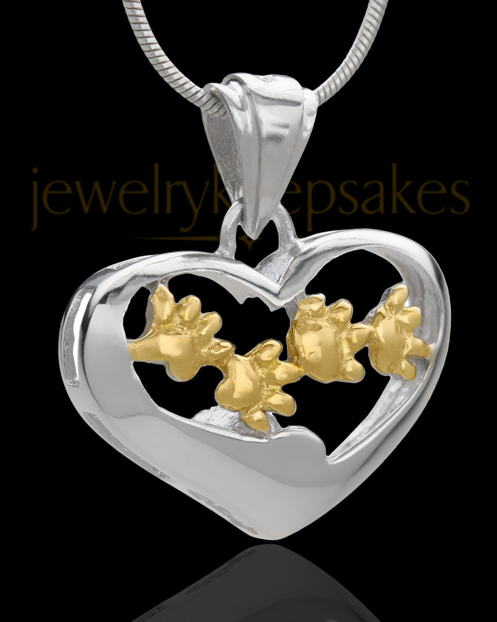 Silver and Gold Plated Lighthearted Pet Cremation Urn Pendant
