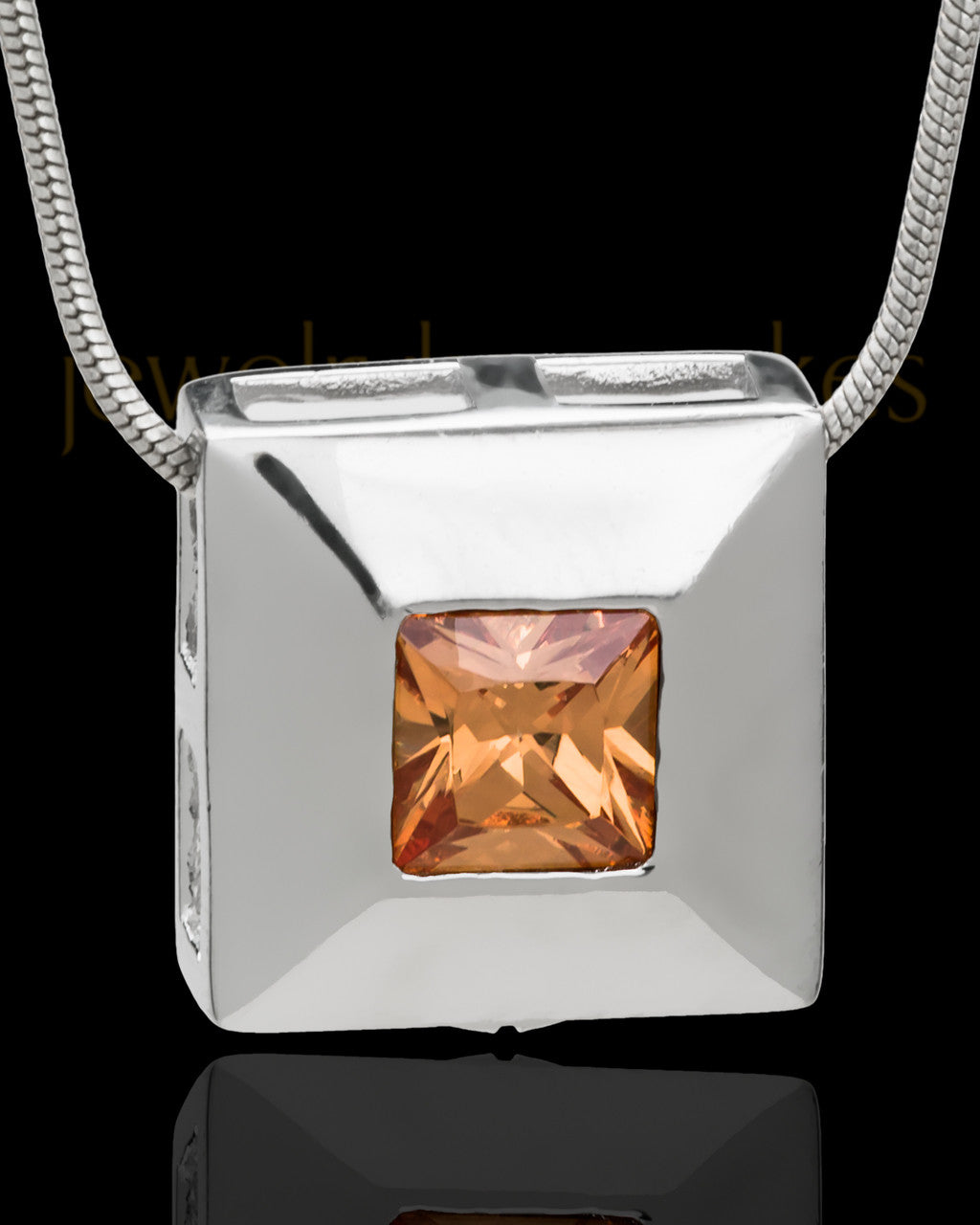 Silver Plated Autumn Cremation Urn Pendant