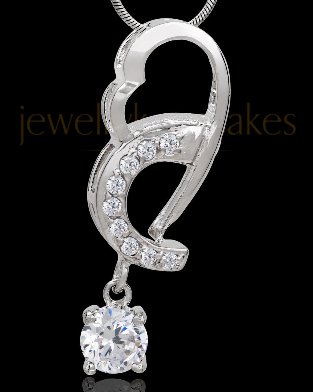 Spiraling Sensations Silver Plated Cremation Urn Pendant