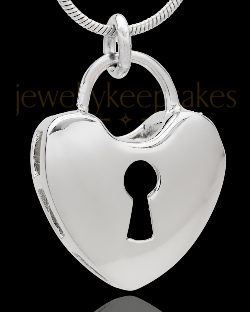 Silver Plated Key to My Heart Cremation Urn Pendant