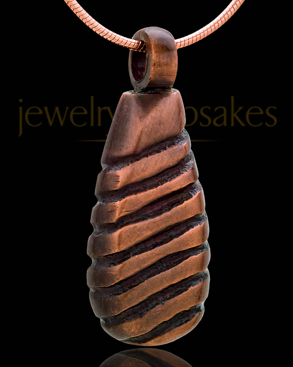 Copper Teardrop Cremation Pendant