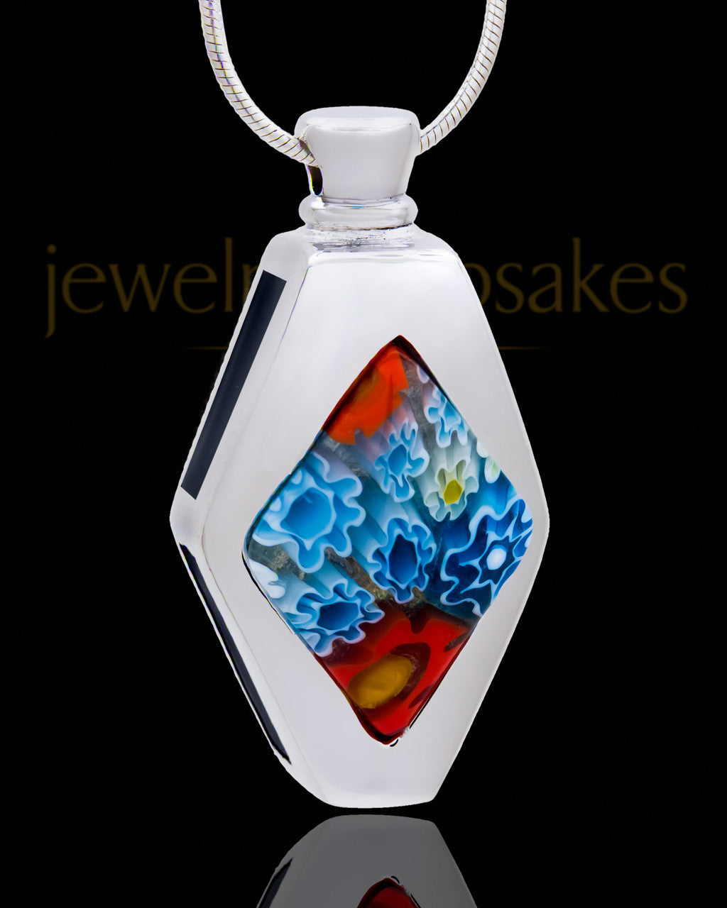 Silver Plated Abundant Cremation Urn Pendant
