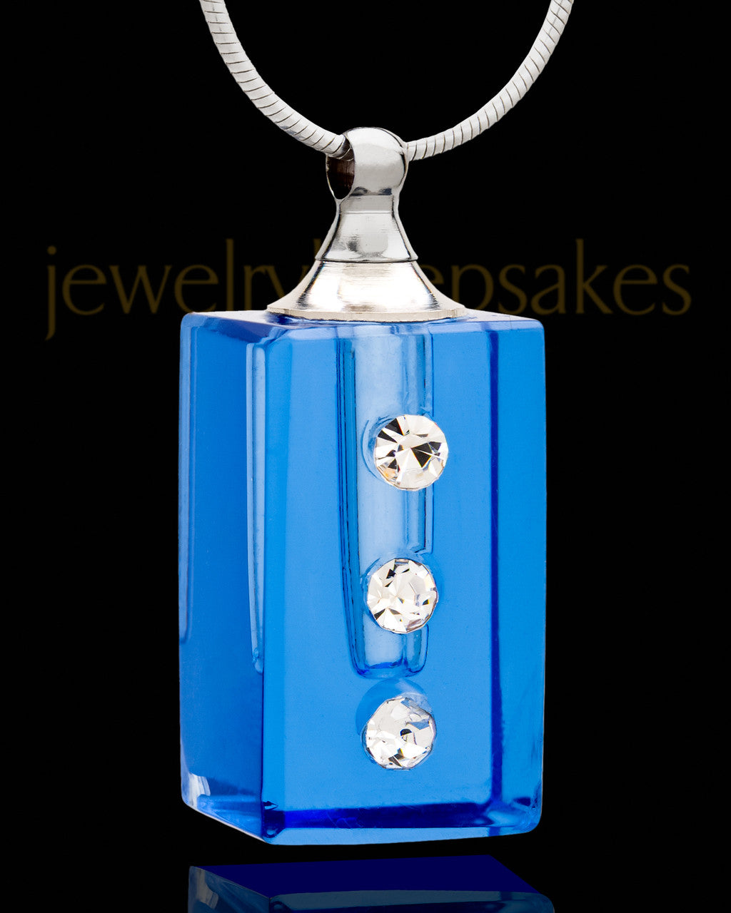 Cremains Locket Indigo Dependable Glass Locket
