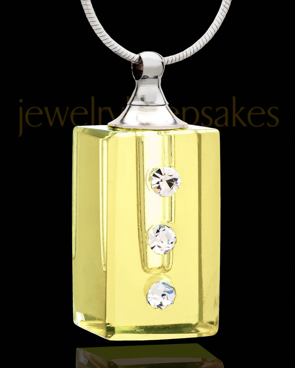 Cremation Charm Golden Dependable Glass Locket