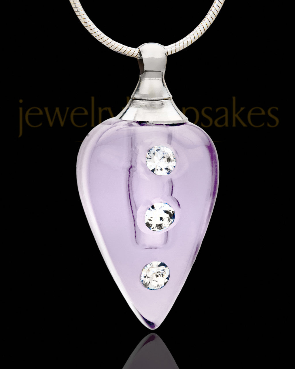 Jewelry Urn Lavender Joyful Glass Locket