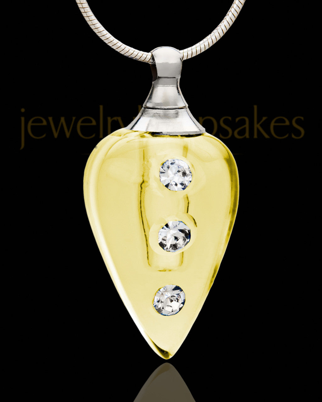 Cremains Pendant Golden Joyful Glass Locket
