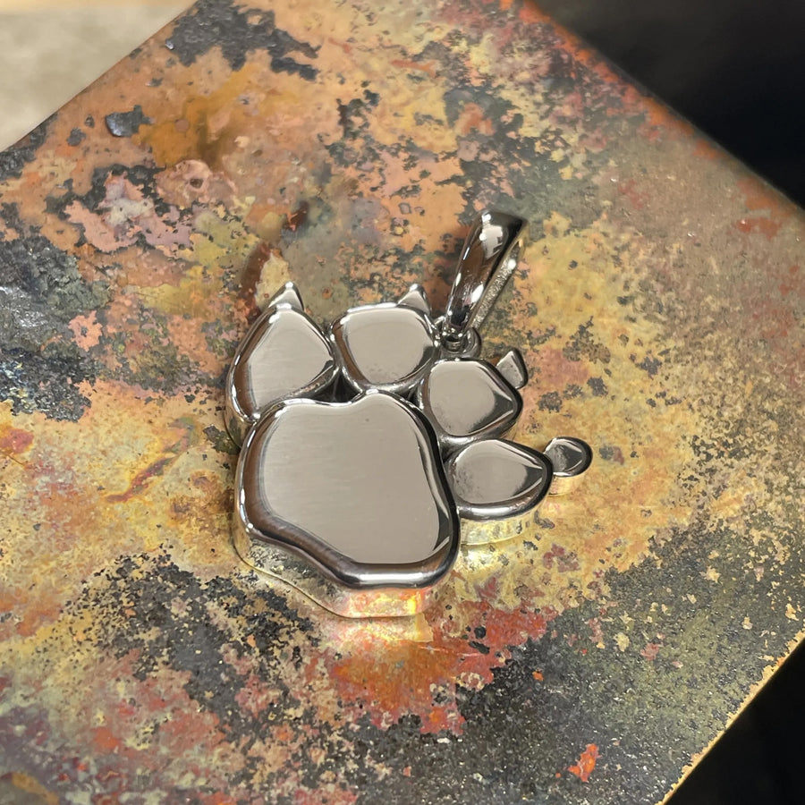 Sterling Silver Custom Dog Paw Pendant
