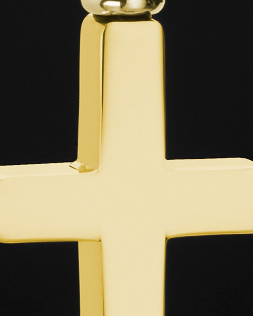 Cremation Keepsake Gold Plated Memorable Cross - Eternity Collection