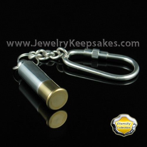 Jewelry Urn Stainless Steel Shotgun Shell Keychain - Eternity Collection