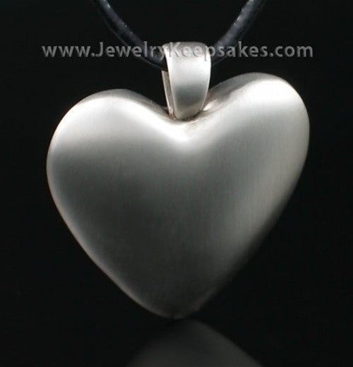 Cremation Pendant White Bronze Heart