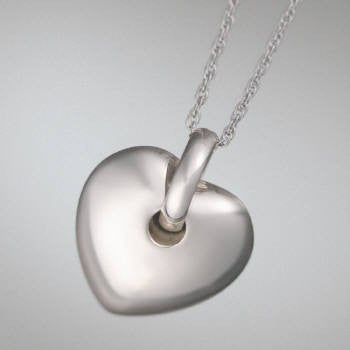 Urn Jewelry Puff Heart - Sterling Silver