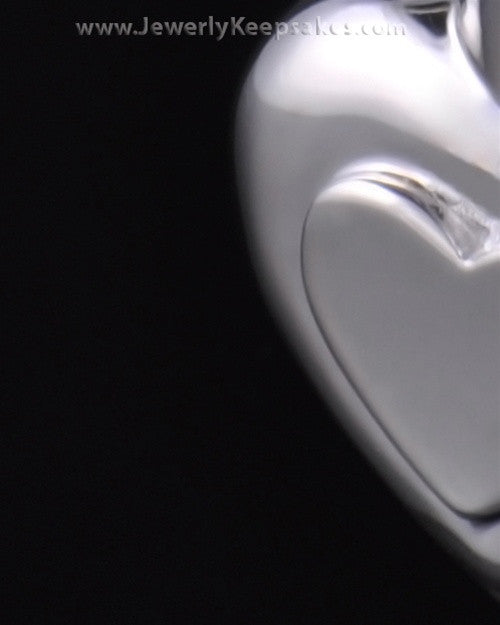 Ash Pendant Double Heart - Sterling Silver