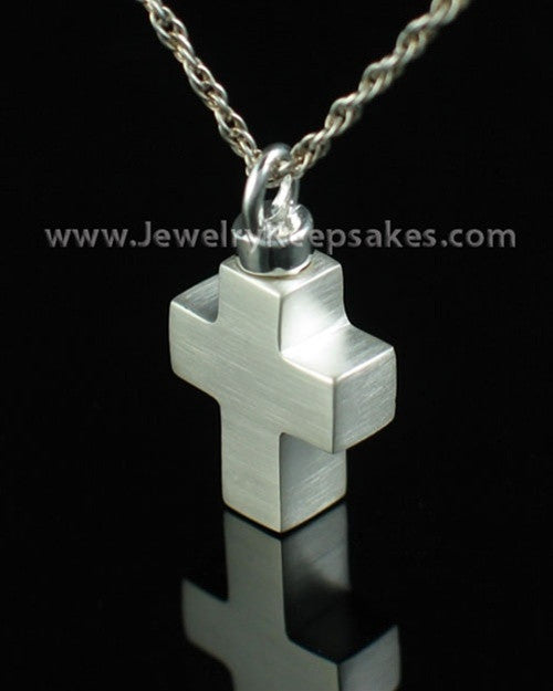 Cremation Charm Sterling Silver Mini Cross