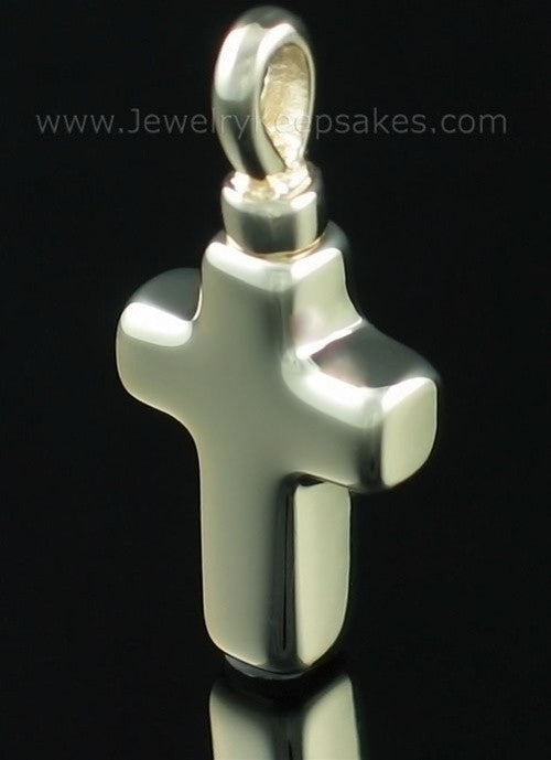 Memorial Locket 14K Gold Small Cross