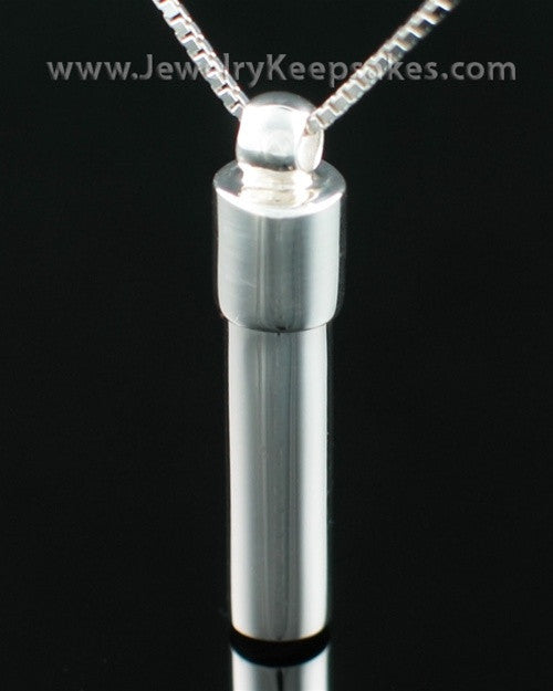 Ash Pendant Sterling Silver Cylinder