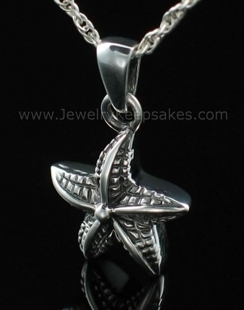 Cremation Necklace Jewelry Sterling Silver Starfish