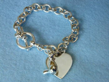 Sterling Silver Pet Urn Pendant Bracelet - Cat