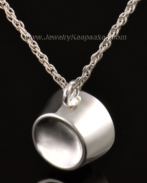 14k White Gold Pet Memorial Locket Dish