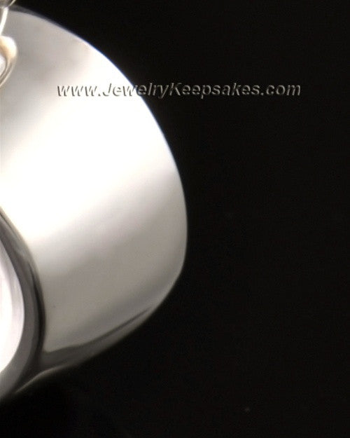 14k White Gold Pet Memorial Locket Dish