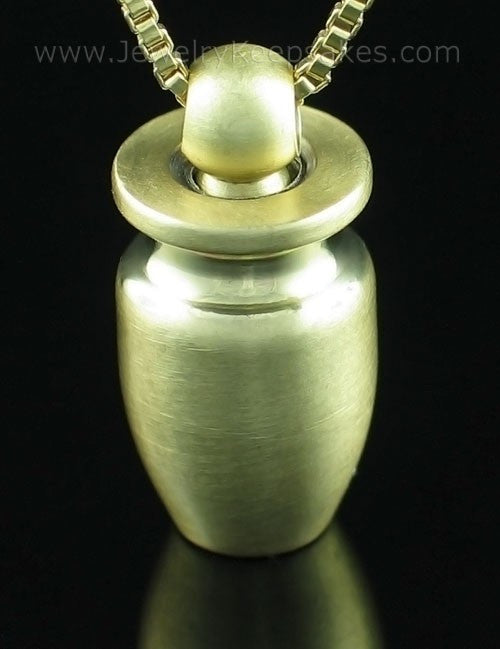 Cremation Necklace Brass Small Urn