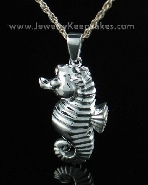 Remembrance Pendant Sterling Silver Seahorse