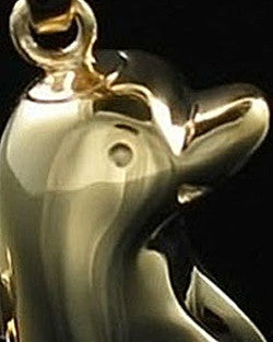Cremation Charm Gold Plated Dolphin