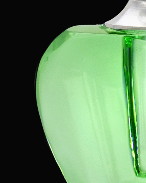 Cremation Jewelry Green Charmed Heart Glass Locket