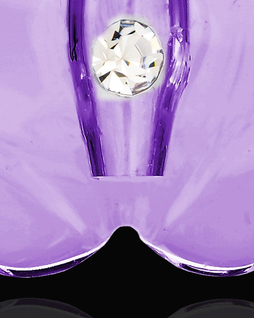 Memorial Keepsake Lavender Flurry Glass Locket
