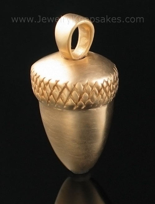Memorial Locket Gold Plated Acorn