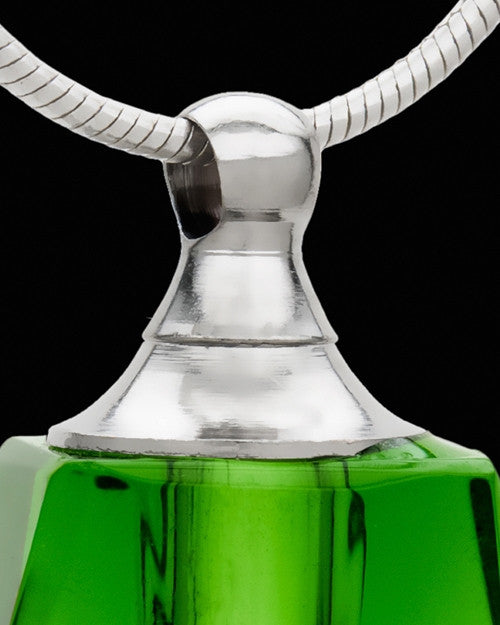 Cremation Keepsake Green Devoted Glass Locket