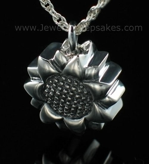 Keepsake Cremation Jewelry Sterling Silver Sunflower