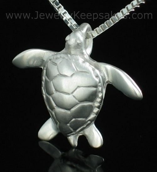 Memorial Keepsake Jewelry Sterling Silver Sea Turtle