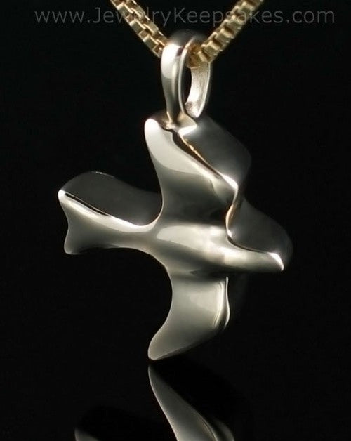 Cremains Pendant 14K Gold Dove