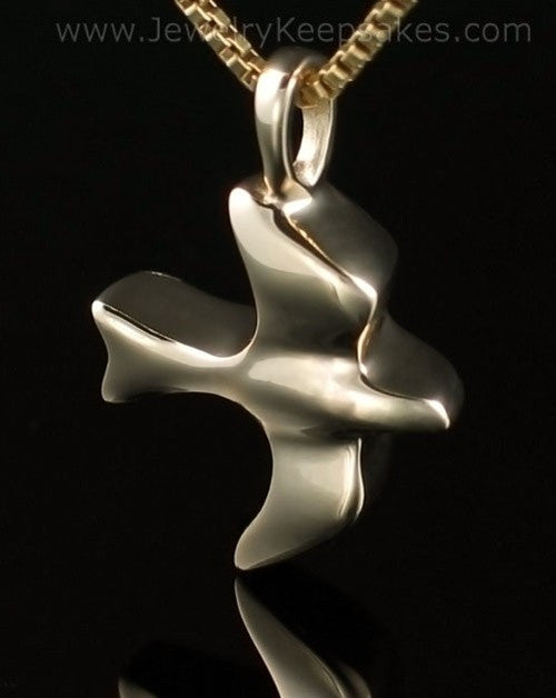 Cremains Pendant Gold Vermeil Dove