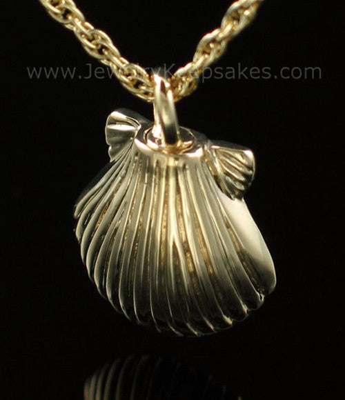 Necklace Urn Gold Plated Sea Shell