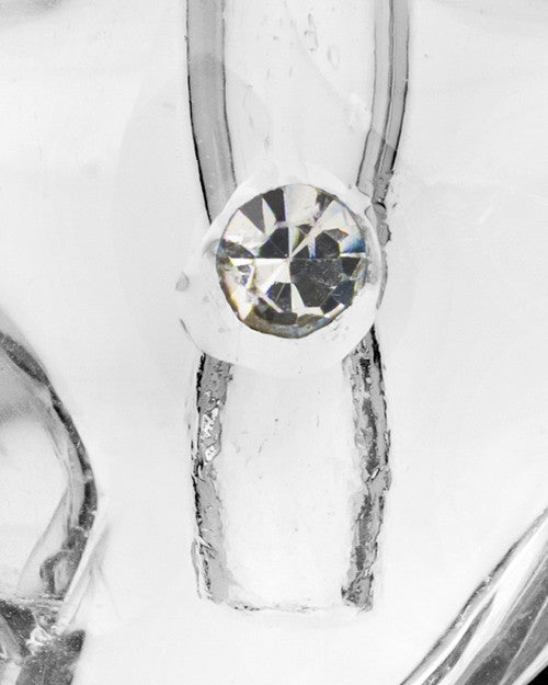 Ash Pendant Clear Shapely Heart Glass Locket